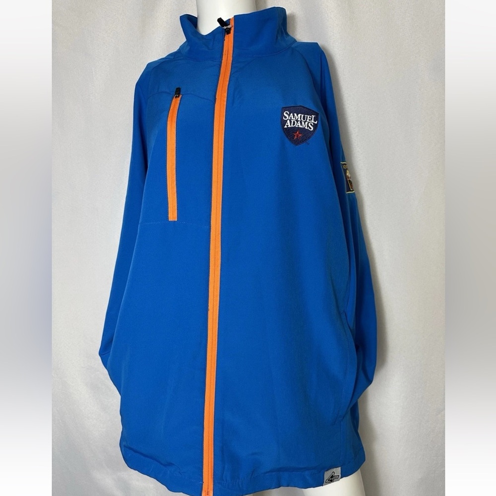 NWT Sun Mountain Mens XL Blue Thermal  Jacket W Samuel Adams / Montana Logo